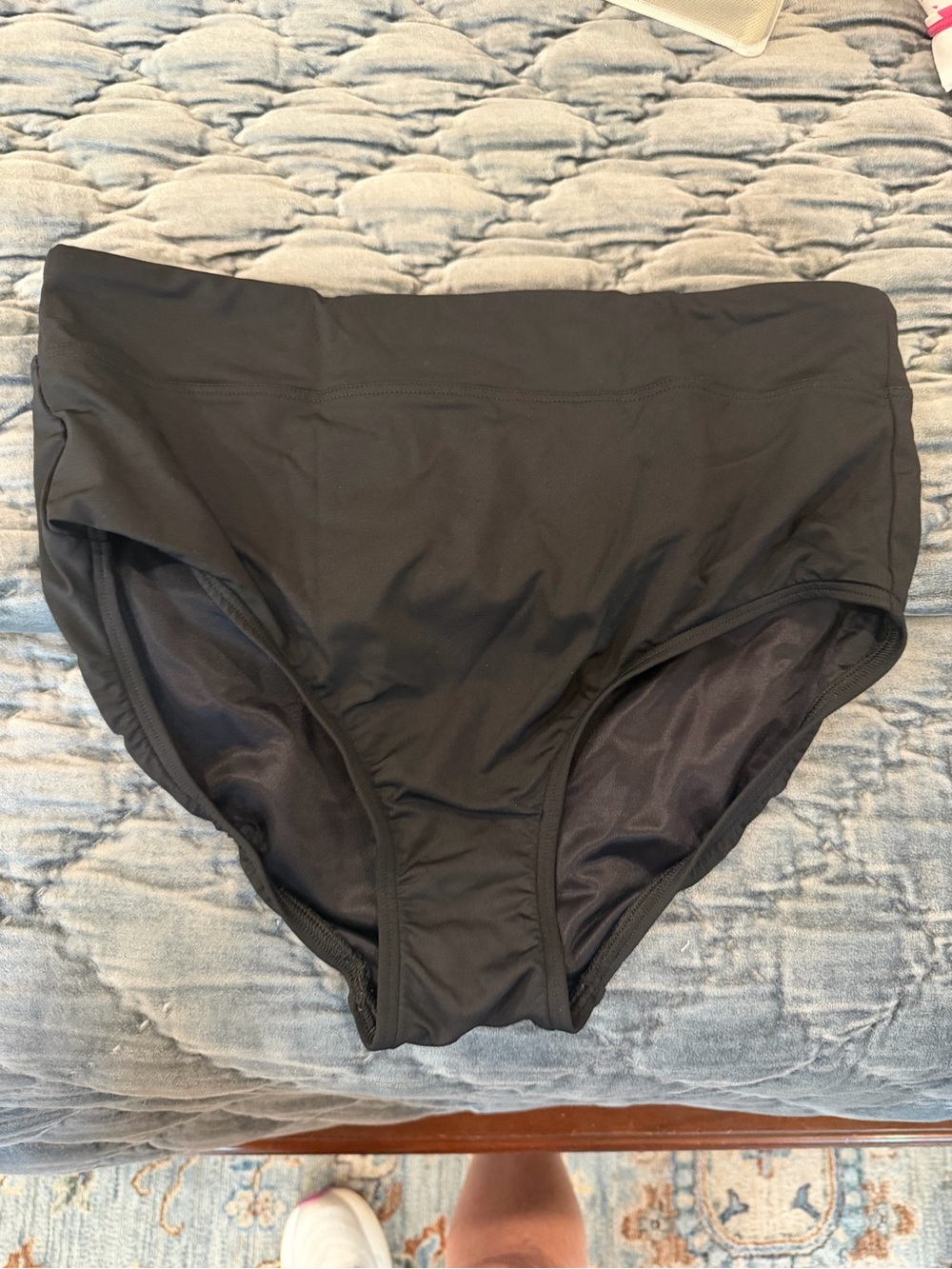 Lands' End Women's High-Waist Swim Briefs - Black